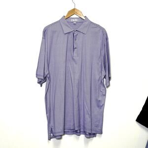 Peter Millar Pinstriped Polo Collared Shirt XL